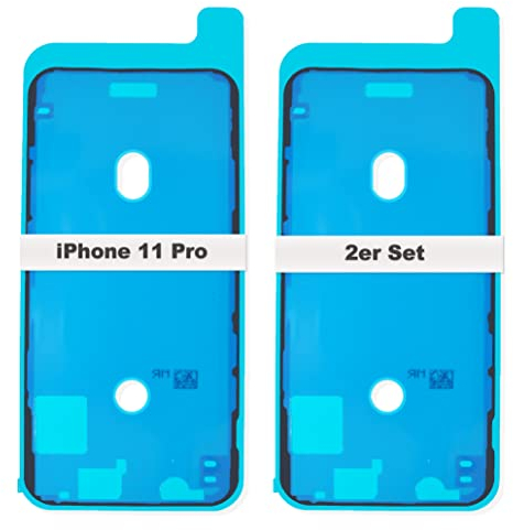IS-TECK 2er Set Ersatz iPhone 11 Pro Kleber Für Display und Gehäuse Rahmen Dichtung Sticker LCD Wasserdichtung Folie