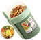 Avena Durante la Noche | Botes Yogur con Tapas | Desayuno 2 en 1 Doble Capa con cucharas sin BPA | Recipiente Avena Boca Ancha a Prueba Fugas para el Trabajo, Escuela