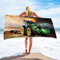 DOTERO Traktor Strandtuch 70x140cm-GrüNen Traktors Bedrucktes Mikrofaser Badetuch Für Jungen Teen Erwachsene Strand Pool Camping (1,70x140cm)