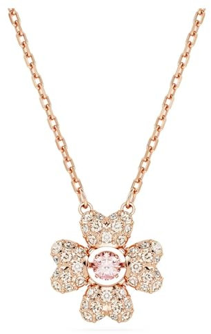 Idyllia - Blanc Doré Rose - Pendentif - Swarovski