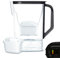 Wessper Carafe Filtrante pour Eau 2.7L avec Compteur LED | Remplacement de Dafi Unimax BRITA Maxtra+ PHILIPS AWP212/10 | Réduction du Calcaire, du Chlore | Carafe Filtrante + un Filtre à Eau | Noir