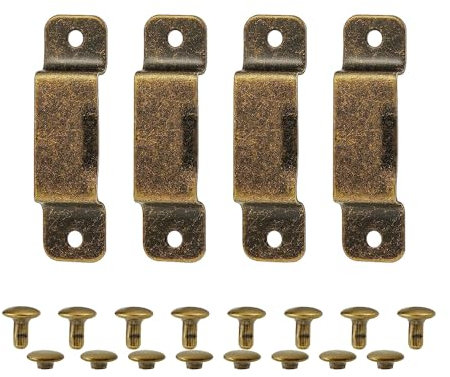 Tape Measure Holder Clips, Tape Measures Holder Bench Belt Universal Tool Hanger Storage Dock Bronze Rivet Hook Set, 4 PCS Tape Measure Holder for Belt