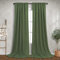 Tende extra lunghe in lino verde oliva, lunghe 274 cm, per grandi finestre, 2 pannelli, moderne ed eleganti, filtrano la luce, tende trasparenti verde smeraldo per soggiorno, sala da pranzo, camera da