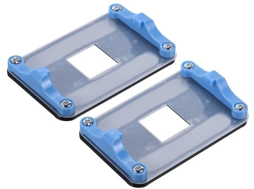 sourcing map 2Pcs AM5 Backplane CPU Cooling Bracket Heatsink Bracket Durable Fan Cooling Mounting Plate Blue Black for AM5 Motherboard Socket with 8 Screws