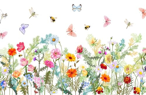 Pegatinas Ventana Vinilos para Cristales Decorativos Pegatinas de Flores Adecuados para Baños, Adhesivos para Puertas de Niños, Adhesivos para Ventanas (65 x 35 cm)