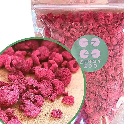 Trozos Rotos de Frambuesa Deshidratada | XL 300g Fruita Pura Frambuesas Liofilizadas | Freeze Dried Fruit | Liofilizado Frambuesas Frescas | Fruta Liofilizada Bocadillo de Frutas | Raspberry ZingyZoo