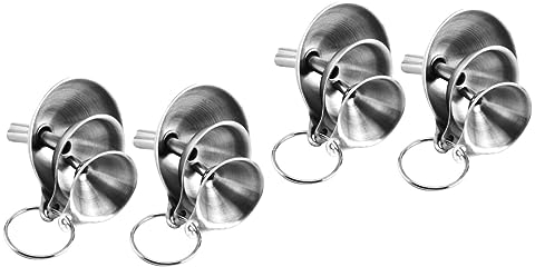 PRETYZOOM 4sets Imbuto in Acciaio Inossidabile Imbuto Piccolo Per Oli Spezie e Bevande Accessorio Da Cucina Resistente Alla e Facile Da Usare