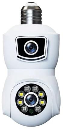 CENMEN Wireless WiFi Camera Light Bulb Security Camera 1080P Light Socket Bulb Security Camera Floodlight Night Vision Motion Detection Two-Way Audio 2.4Ghz