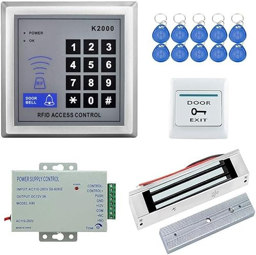 DISCORAMA - KIT SERRATURA MAGNETICA ELETTRONICA, SISTEMA DI CONTROLLO DOMESTICO CON ACCESSI RFID APRIPORTA®