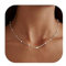 LOLIAS Silber Perlen Kette Damen Frauen Halskette Silberkette Perlenkette Choker Kette Silber Halskette Kette Süßwasserperlen Halskette Frauen Geschenke Schmuck Damen