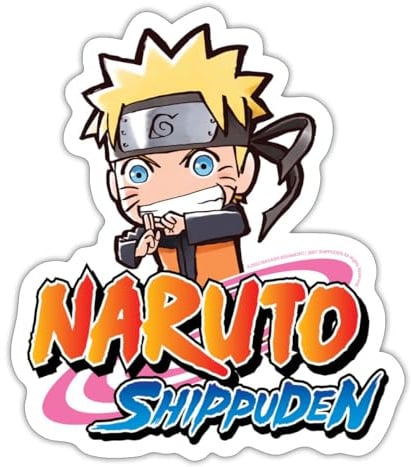 Naruto Shippuden Logo Mit Naruto Als Chibi Sticker Aufkleber
