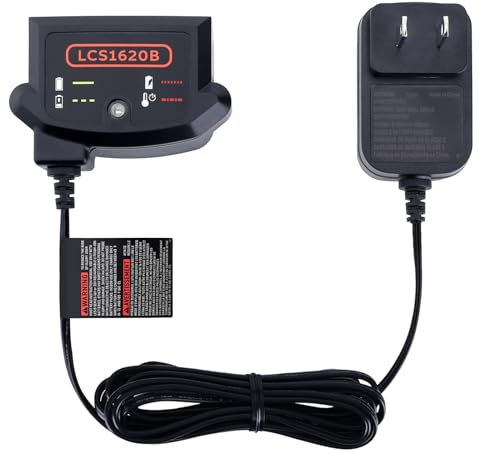 zyystarttogo LCS1620B 20V Lithium Battery Charger Compatible with Black and Decker 12V and 20V MAX LBXR20, Black -