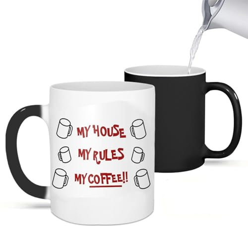 Eowppue La Tasse à café aux couleurs changeantes,Tasse à café magique -Tasse à couleur Changeante Sensible à la Température,Mug en céramique personnalisé