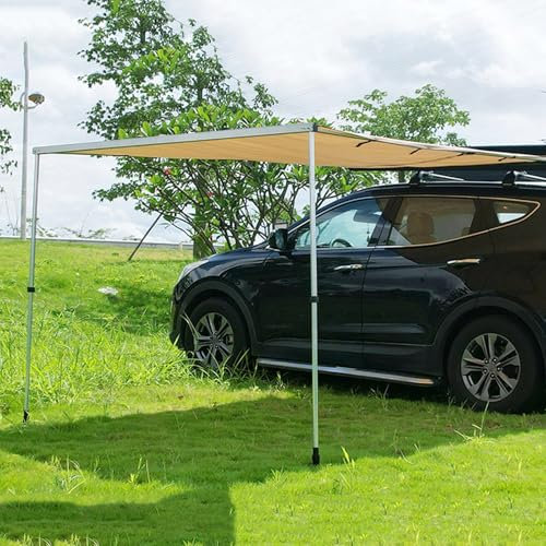 LXRHLIKG Einziehbare Auto Markise, Ausziehbare Wetterfeste Sonnensegel Wohnwagen für Dachgepäckträger für Reisen und Camping(200 * 200cm/6.6 * 6.6ft)