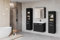 MINIO go for it - Badezimmermöbel Set Marit 2, ohne LED-Belechtung, Wandspiegelschrank, Schrank mit Waschbecken, Farbe: Schwarz matt