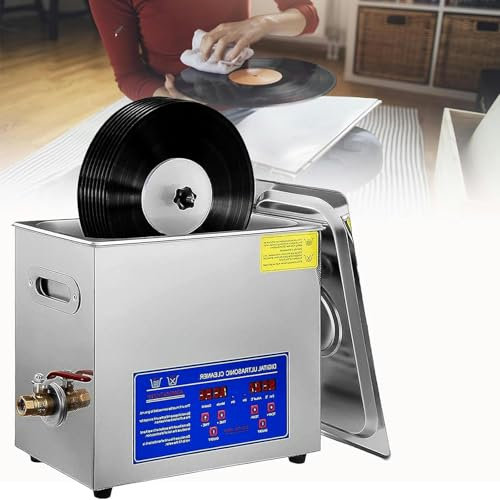 LYJYUJIE 6L Ultraschallreiniger, 180 -W -Kavitationsmaschine, Ultraschall -Vinyl -Rekordreiniger, 304 Edelstahl -Juwelenuhr Cleaner 304 Für LP ~//