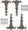 Xiciki 4 Pièces Charnières Antiques, Charnières Décoratives en Bronze Rétro, Mini Charnières Charnière Porte, Charnières Pliantes en Bronze, Charnières en Bronze Vintage pour La Décoration D'Armoires