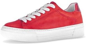 Gabor Damen Low-Top Sneaker, Frauen Halbschuhe,schnürer,straßenschuhe,Strassenschuhe,Sportschuhe,Freizeitschuhe,fire/Rosso,40.5 EU / 7 UK