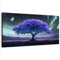 hyidecorart Lila Leben des Baumes Wandbilder Wohnzimmer 59x119 cm XXL, Leinwand Bild Fantasiebaum, Abstrakt Wanddeko Aesthetic Schlafzimmer Badezimmer Büro Zimmer Esszimmer Flur Küche