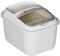 Qikam Boîtes de Stockage de Riz Et Céréales, 5KG Conteneur de Stockage Aliments Hermétique avec Couvercle + Rouleau, Boîte Rangement de Riz Multifonction pour Stocker Les Cereales, Pâtes, Farine