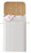 Comart - Portabiancheria Bamboo - 72 L - 1 Scomparto - Cesto Salvaspazio - Pieghevole - con Coperchio e Maniglie - Fodera Interna Rimovibile - Porta Panni e Bucato - per Lavanderia e Bagno - Bianco