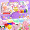 Herenear 64 Stücke Nano Tape Bubbles Set, Magie Nano Tape Set, Nano Doppelseitiges Klebeband, Blowing Bubble Tape mit Pailletten Aufkleber DIY Craft Decompression