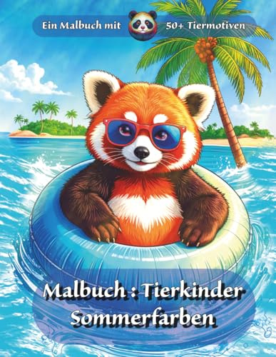 Malbuch Tierkinder: Sommerfarben