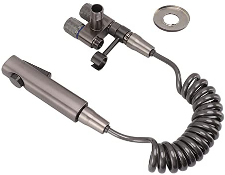 Spruzzatore di bidet mtlavishishing per il set di bidet set di bidet portatile con materiale in acciaio inossidabile Aspetto grigio moderno facile installazione e controllo della