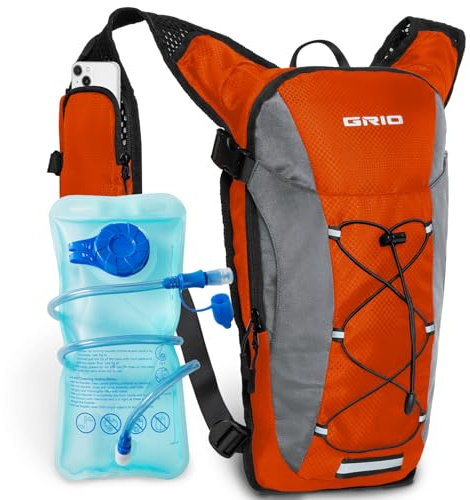 GRIO Laufweste Herren Damen,Trailrunning Rucksack,Ltrinkrucksack Laufen,Jogging Tasche,Es Ist Perfekt Für Sport Joggen,Running,Marathon,Radfahren,Wandern