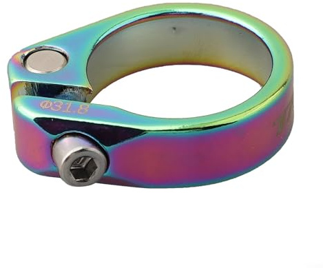 Tanke Collier de serrage pour tige de selle en aluminium pour VTT et vélo de route 31 8 mm/34 9 mm, solide et léger (coloré A 31,8)
