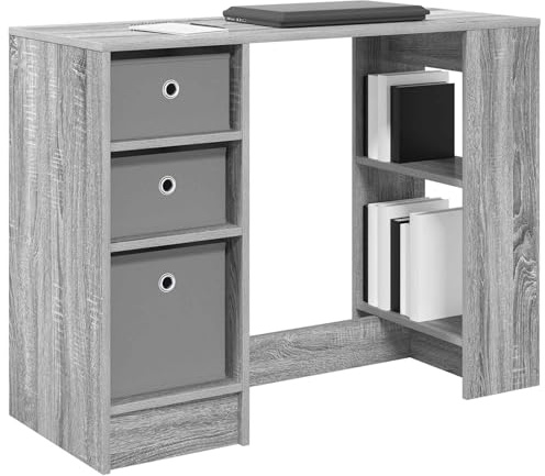 vidaXL Schreibtisch Graues Sonoma 100 x 40 x 75 cm Holzwerkstoff, Wohnzimmer, Rechteckiges Design, Moderner Stil, Langlebige Materialien, Reichlich Stauraum für alle Deine Bedürfnisse