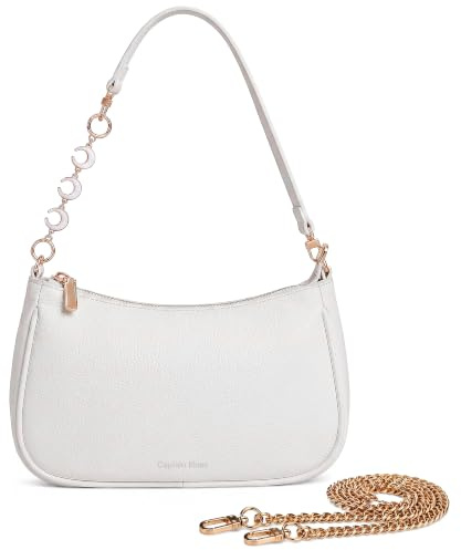 Captain Blues Handtasche Damen Klein, Schultertasche Damen, kleine Handtasche Damen mit Reißverschluss, PU Leder Tasche mit kurzem Schulterriemen, goldener Kette und Zierkette