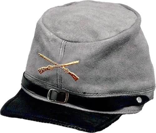 Country Western Biker Ledercap Südstaaten - Running Bear Cap Mütze USA grau Wild West Line Dance Kleidung