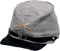 Country Western Biker Ledercap Südstaaten - Running Bear Cap Mütze USA grau Wild West Line Dance Kleidung