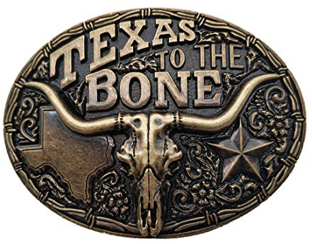 Xwest Texas to the Bone Western Cowboy Longhorn Belt Buckle Gürtelschnallen