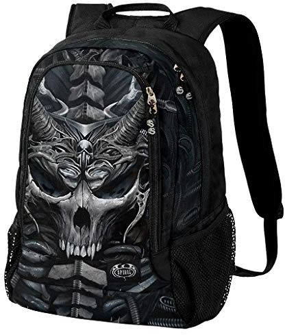 Spiral - SKULL ARMOUR - Gothic Rucksack - Gothic kleidung damen gothic geschenke mit Laptopfach…