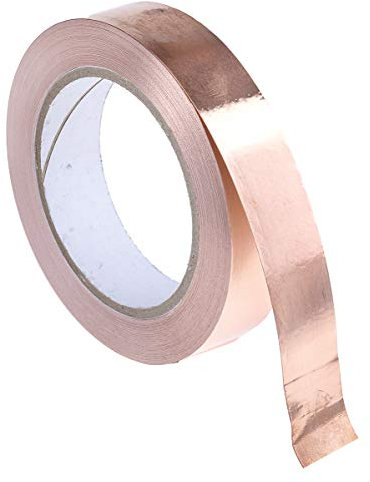 RS PRO Metallband Kupferband leitend, Stärke 0.035mm, 25mm x 33m, -20°C bis +155°C, Haftung 4,5 N/cm