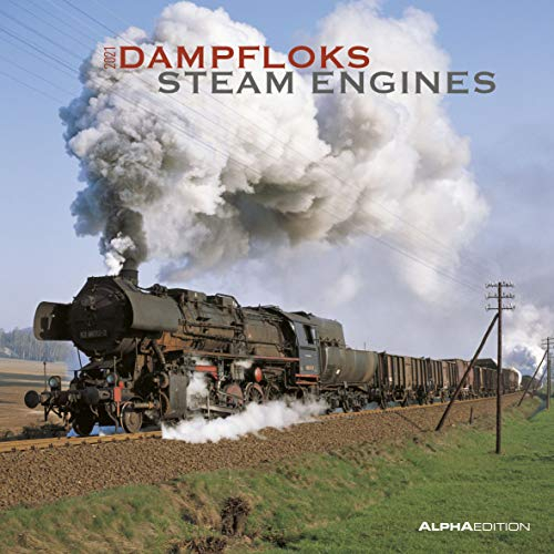 Dampfloks 2021 - Broschürenkalender 30x30 cm (30x60 geöffnet) - Steam Engines - Bild-Kalender - Wandplaner - mit Platz für Notizen - Alpha Edition