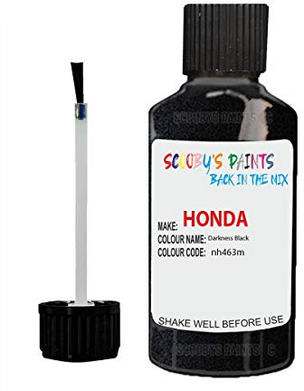 Gift Plaques UK Scobby Paints Motorbike Scratch Repair Touch Up Paint 20ml Compatible with Honda Darkness Black nh463m