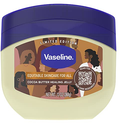 VASELINE PETROLEUM JELLY Healing Jelly Moisturizer For Dry Cracked Skin Cocoa Butter Hypoallergenic 13 oz