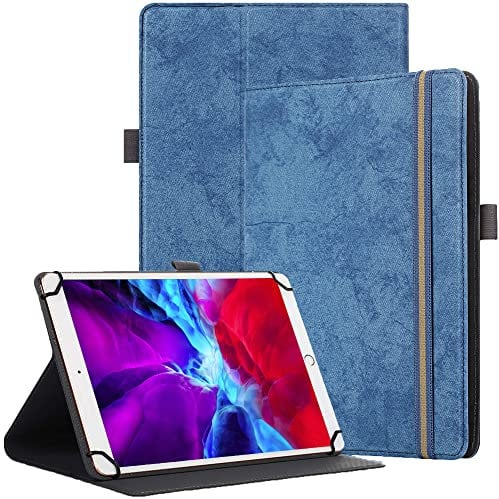 SINSO Universal Stand Folio Case for All 9-11 Tablets (Samsung Galaxy Tab A9+ Tablet 11”,iPad 9.7/10.2,iPad 10.9 2022,iPad (A16) 11th(2025),Lenovo Tab M10,M11,Fire HD 10/Fire max 11), Navy Blue