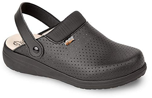 DIAN Zueco ANTIbactariano Modelo MAR-Perforado Negro Talla 39 Certificado CE EN ISO 20347 Marca