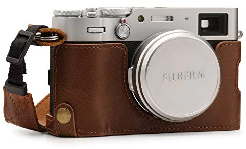 MegaGear MG1895 Étui en Cuir véritable pour Appareil Photo Fujifilm X100V Marron