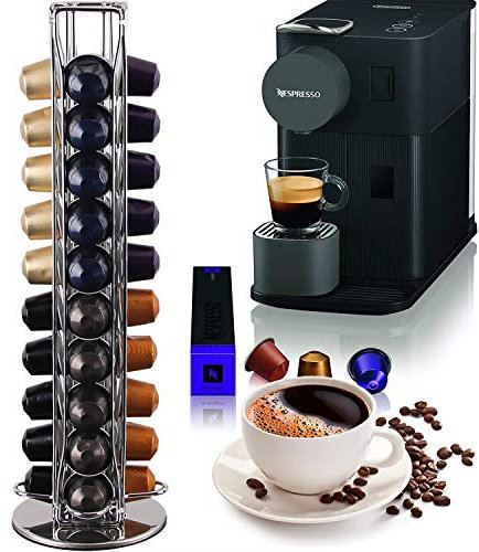 MovilCom@ Soporte para capsulas nespresso dispensador capsulas Cafe portacapsulas para nespresso Capacidad 40 uds