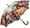 LUCKYWEATHER Regenschirm Stockschirm Damen Motiv Rosengarten I Stockregenschirm groß und stabil sowie hochwertig verarbeitet I Regenschirme mit UV-Schutz