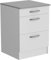Oslo Low Cabinet 3 Schubladen + Plan - Weißes Dekor - L 60 x D 60 x H 86 cm