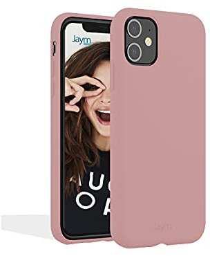 JAYM - Cover in silicone premium rosa sabbia per Apple iPhone 13 Mini -100% silicone e microfibra - rinforzata e ultra morbida