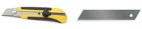 Stanley FatMax 0-10-425 Cutter 25 mm Bi-matière Dynagrip - Blocage de la Lame Sécable en 7 Segments - Chariot Porte-lame Avec 11 Lames - Gamme FatMax