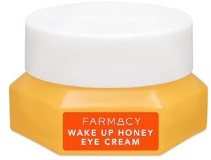 Farmacy Wake Up Honey Vitamin C Eye Cream - Brightening Under Eye Cream for Dark Circles + Puffiness - Enriched with Cranberry Peptide to Smooth Wrinkles Over Time (15ml)