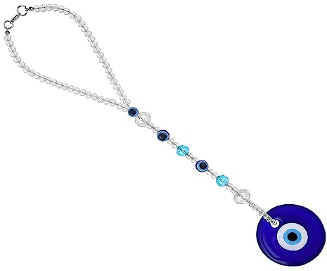 Molain Evil Eye Auto Hängeornament, Evil Blue Eye Charms für Auto Rückspiegel Evil Eye Bead Decor Evil Eye Autozubehör Evil Eye Fensteranhänger für Fenster Autotürrahmen Balkon (Classic)